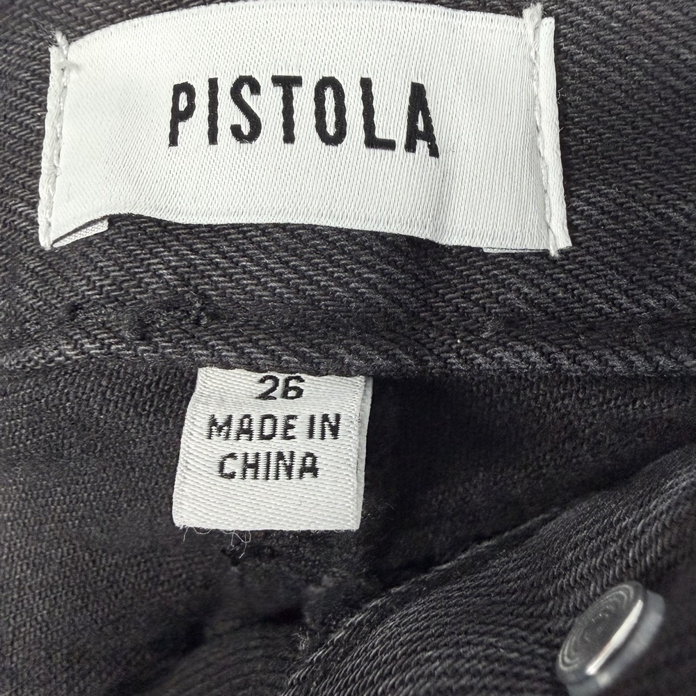 Pistola ALICE Los Angeles Black Denim Midi Skirt HIGH RISE SZ-26-NWT Cotton - Picture 13 of 16